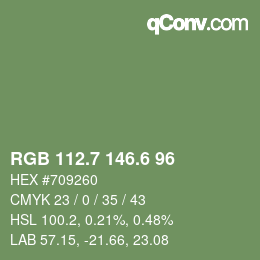 カラーコード: RGB 112.7 146.6 96 | qconv.com