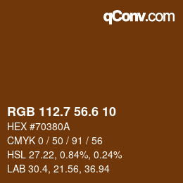 カラーコード: RGB 112.7 56.6 10 | qconv.com