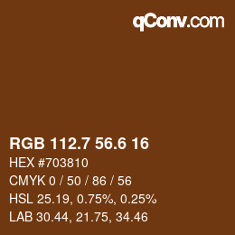 カラーコード: RGB 112.7 56.6 16 | qconv.com