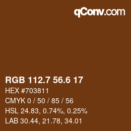 カラーコード: RGB 112.7 56.6 17 | qconv.com