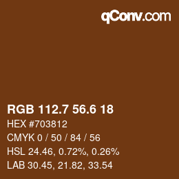 カラーコード: RGB 112.7 56.6 18 | qconv.com