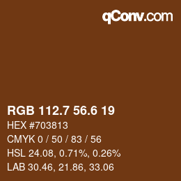 カラーコード: RGB 112.7 56.6 19 | qconv.com