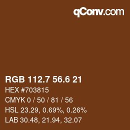 カラーコード: RGB 112.7 56.6 21 | qconv.com