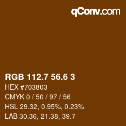 カラーコード: RGB 112.7 56.6 3 | qconv.com