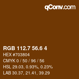 カラーコード: RGB 112.7 56.6 4 | qconv.com