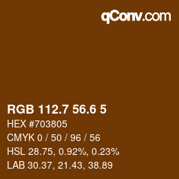 カラーコード: RGB 112.7 56.6 5 | qconv.com
