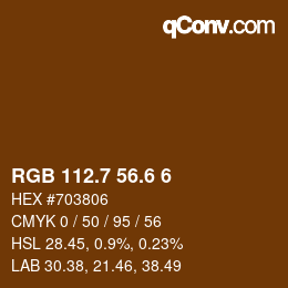 カラーコード: RGB 112.7 56.6 6 | qconv.com