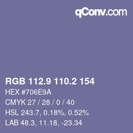 Color code: RGB 112.9 110.2 154 | qconv.com
