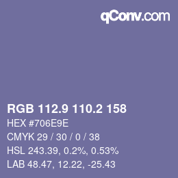 Farbcode: RGB 112.9 110.2 158 | qconv.com