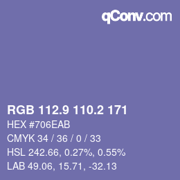 Color code: RGB 112.9 110.2 171 | qconv.com