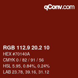 Color code: RGB 112.9 20.2 10 | qconv.com