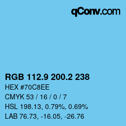 Color code: RGB 112.9 200.2 238 | qconv.com