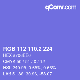 Color code: RGB 112 110.2 224 | qconv.com