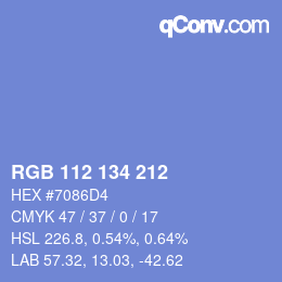 Color code: RGB 112 134 212 | qconv.com