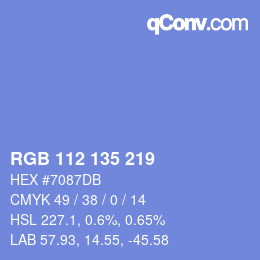 Color code: RGB 112 135 219 | qconv.com