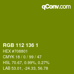 Color code: RGB 112 136 1 | qconv.com