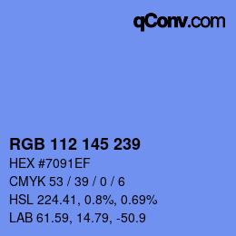 Color code: RGB 112 145 239 | qconv.com
