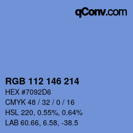 Código de color: RGB 112 146 214 | qconv.com