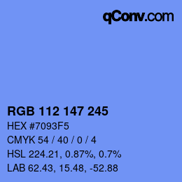 Color code: RGB 112 147 245 | qconv.com