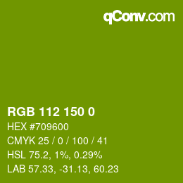 Color code: RGB 112 150 0 | qconv.com
