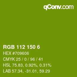 Color code: RGB 112 150 6 | qconv.com