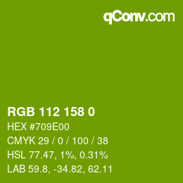 Color code: RGB 112 158 0 | qconv.com