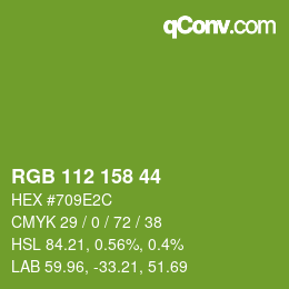 Color code: RGB 112 158 44 | qconv.com