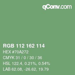 Color code: RGB 112 162 114 | qconv.com