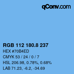 Color code: RGB 112 180.8 237 | qconv.com