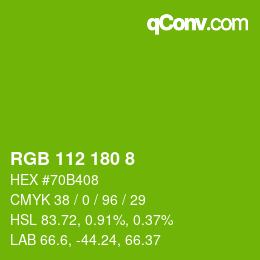 Color code: RGB 112 180 8 | qconv.com
