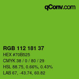 カラーコード: RGB 112 181 37 | qconv.com