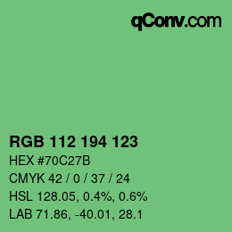 Código de color: RGB 112 194 123 | qconv.com