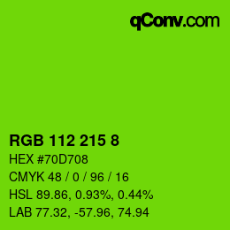 Color code: RGB 112 215 8 | qconv.com