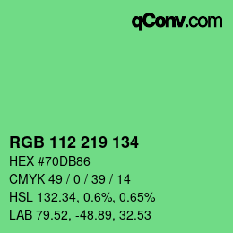 Color code: RGB 112 219 134 | qconv.com