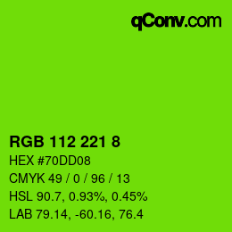 Color code: RGB 112 221 8 | qconv.com