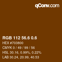 カラーコード: RGB 112 56.6 0.6 | qconv.com
