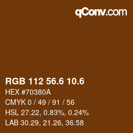 カラーコード: RGB 112 56.6 10.6 | qconv.com