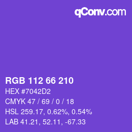 Color code: RGB 112 66 210 | qconv.com
