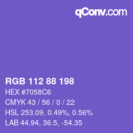 Color code: RGB 112 88 198 | qconv.com
