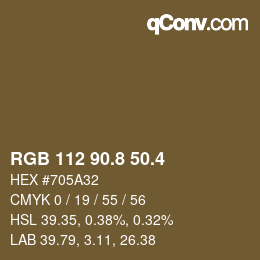 カラーコード: RGB 112 90.8 50.4 | qconv.com