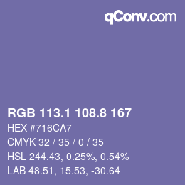 Color code: RGB 113.1 108.8 167 | qconv.com