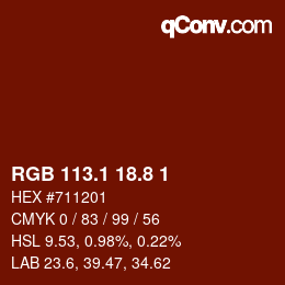 Farbcode: RGB 113.1 18.8 1 | qconv.com
