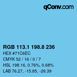 Color code: RGB 113.1 198.8 236 | qconv.com