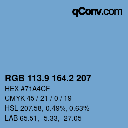 Color code: RGB 113.9 164.2 207 | qconv.com