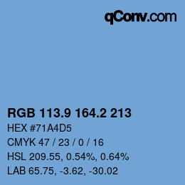 Color code: RGB 113.9 164.2 213 | qconv.com
