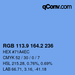 Color code: RGB 113.9 164.2 236 | qconv.com