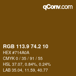 Color code: RGB 113.9 74.2 10 | qconv.com