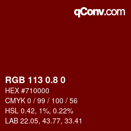 カラーコード: RGB 113 0.8 0 | qconv.com