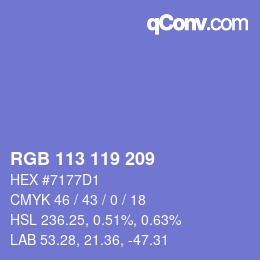 Color code: RGB 113 119 209 | qconv.com