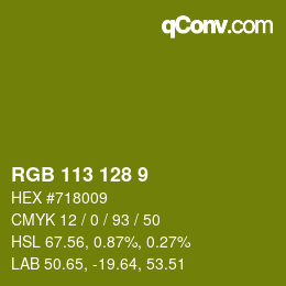カラーコード: RGB 113 128 9 | qconv.com